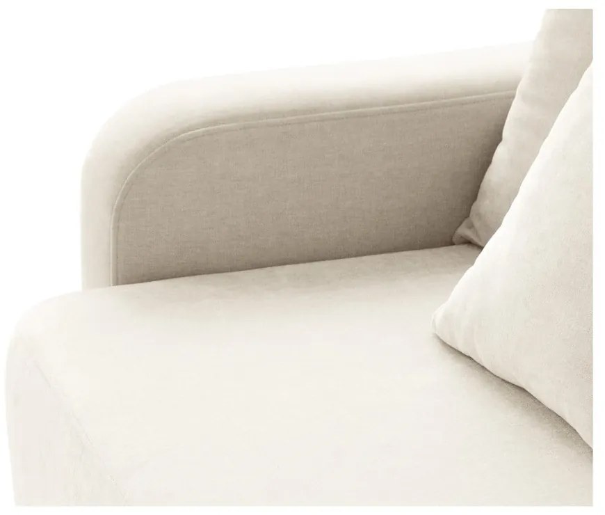 Krémová rozkladacia pohovka s úložným priestorom 231 cm Elen – Micadoni