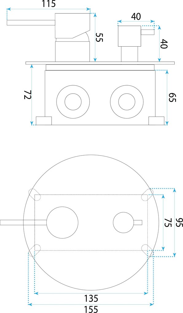 Rea Foster, podomietková sprchová súprava + BOX, brúsená oceľ, REA-P6440