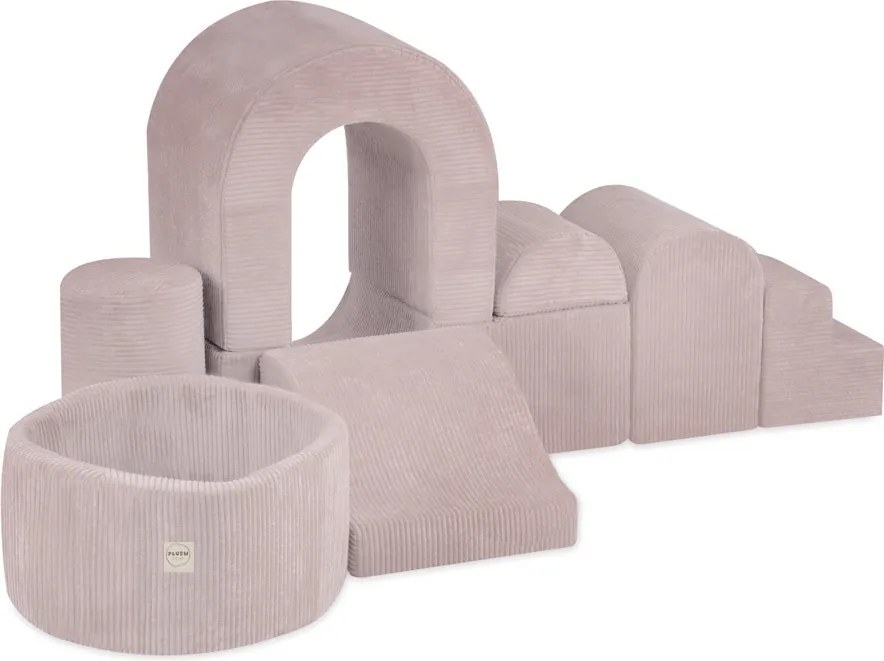 Ihrisko Zámok s bazénom + 150 loptičiek (perleťové, zlaté), prémiový ružový menčester