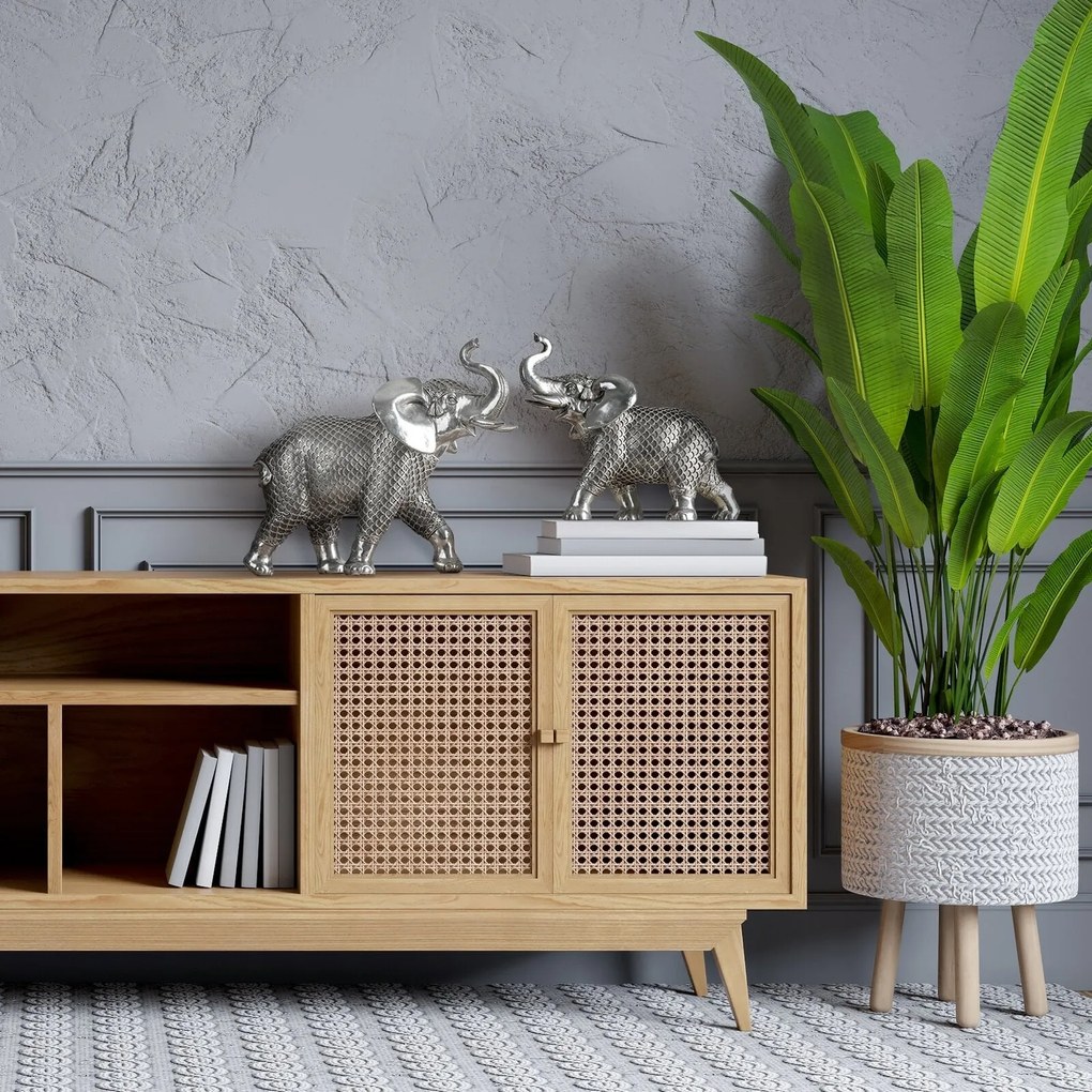 DEKORAČNÁ SOŠKA EVAN 13X30X25 CM SIVÁ