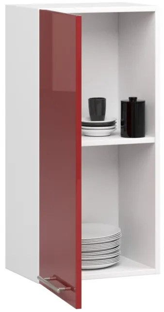 Horná kuchynská skrinka OLIWIA W 40 H720 biela / červená, lesk