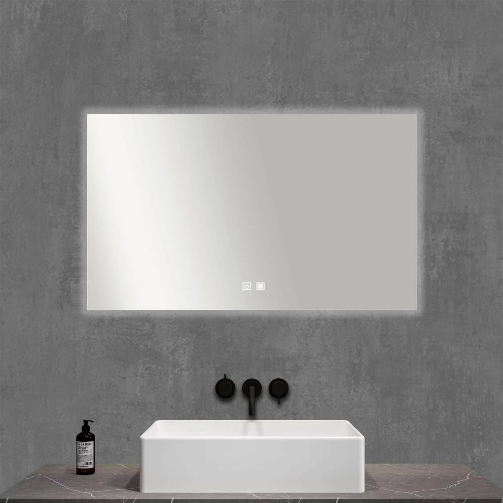 TUANA - Kúpeľňové LED zrkadlo Mero - 100x70 cm