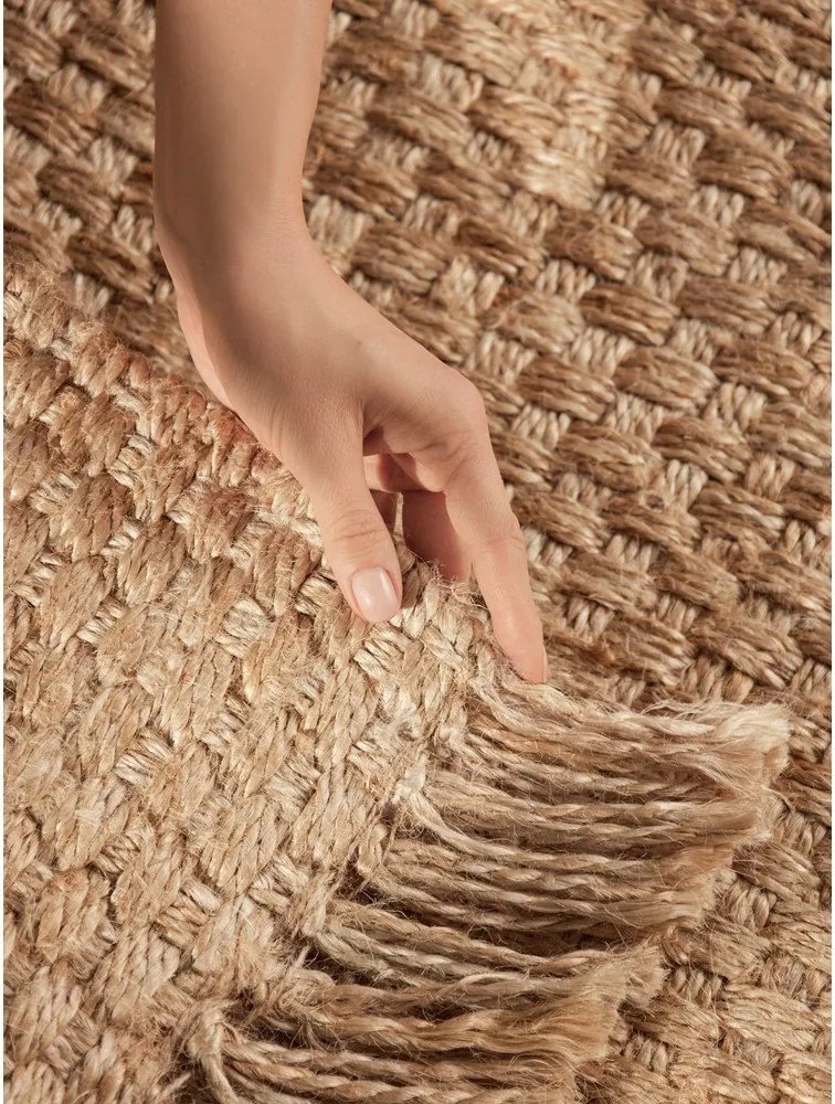 Obojstranný/ručne tkaný jutový koberec v prírodnej farbe 120x170 cm Fjord – Hanse Home
