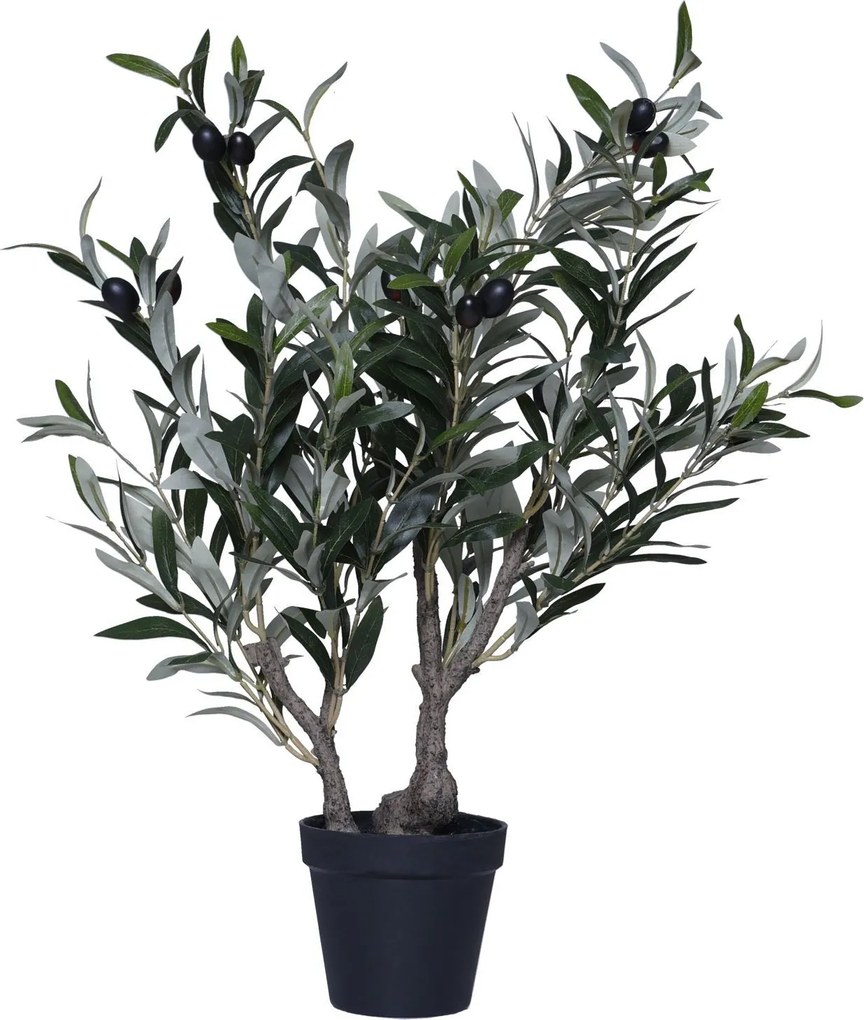 Umelý olivovník v kvetináči OLIVEIRA, plast, výška 60 cm