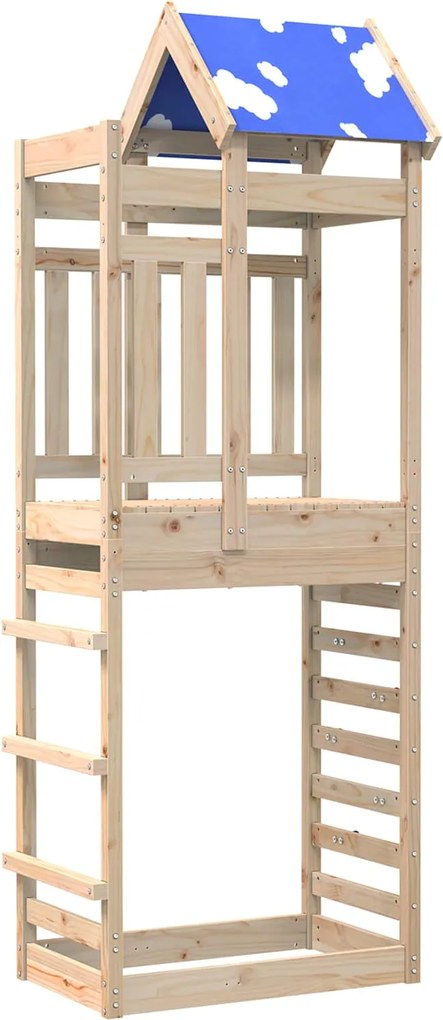 Herná veža Hnedá 85 x 52,5 x 239 cm Masívne borovicové drevo 3417196