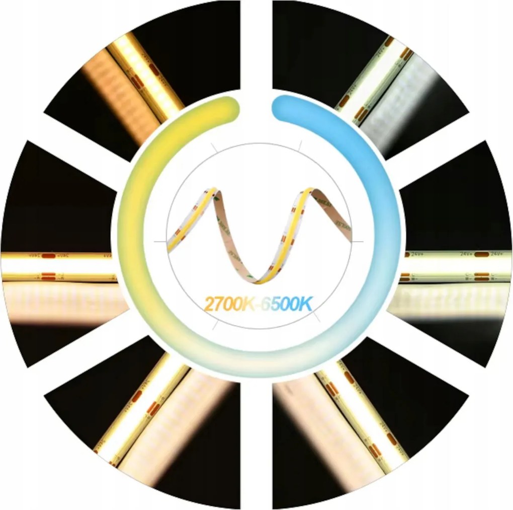 BERGE LED pásik COB Neon CCT 12V - 608D - 22W/m - IP20 - 1650lm - 1m