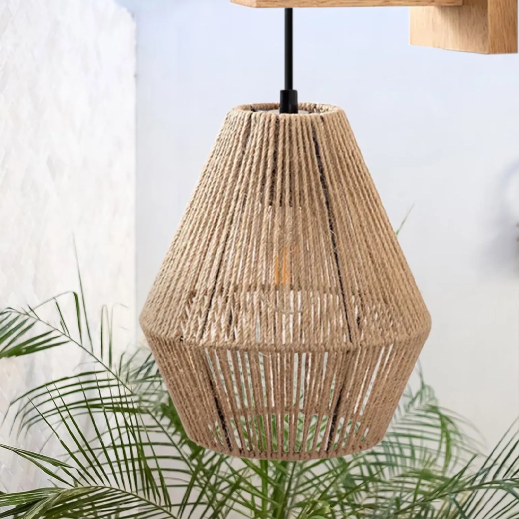 Toolight Toolight, Wood nástenné svietidlo 1xE27 APP1149-1W, hnedá, OSW-01402