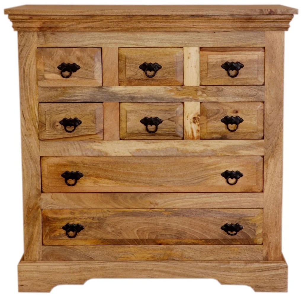 furniture-nabytek.cz - Komoda zo zásuvkami z masívneho dreva mango 90x90x45