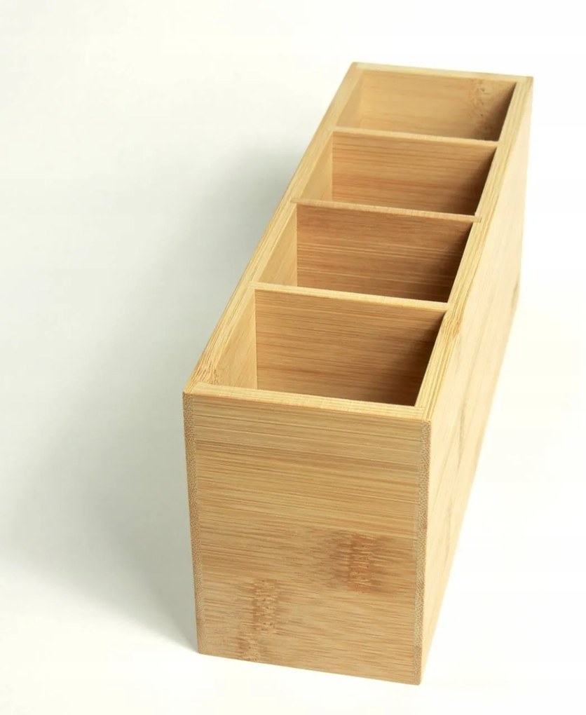 5Five® Bambusový organizér, stojan, 4 priehradky na stojace predmety, SELENA