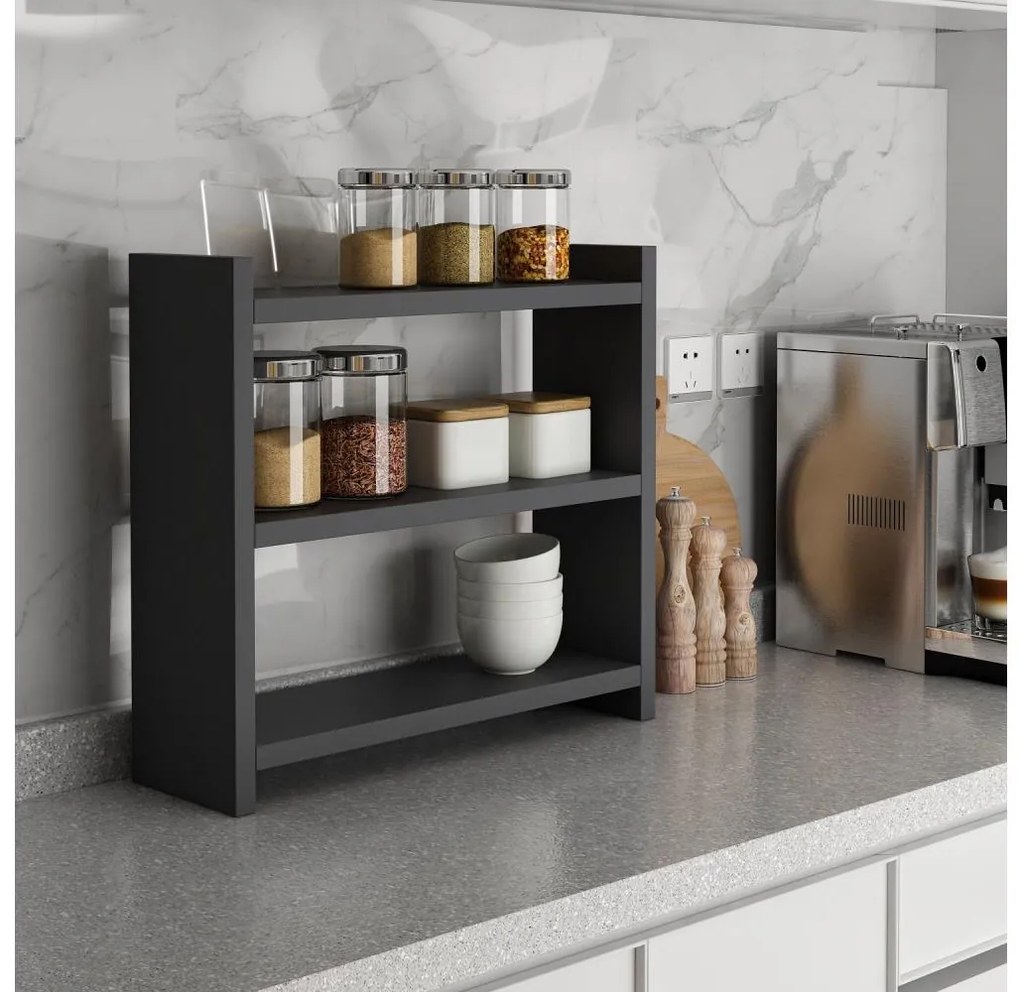 Kuchynská polica COSMIC 44x10 cm antracit