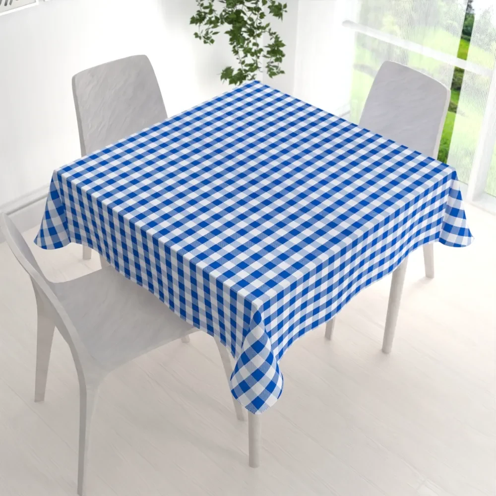 Biante Teflónový štvorcový obrus TF-070 Modro-biela kocka 80x80 cm