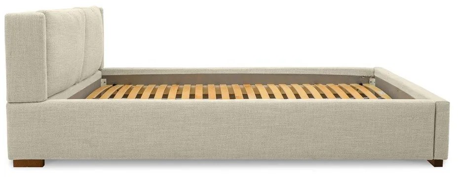 Béžová čalúnená dvojlôžková posteľ s roštom 140x200 cm Dreamer – Scandic