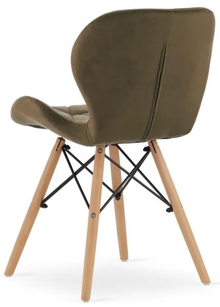 Jedálenská stolička LAGO hnedá (hnedé nohy)