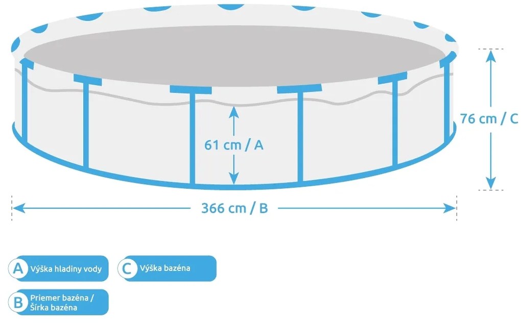 Marimex | Bazén Florida 3,66x0,76 m s pieskovou filtráciou | 10340171