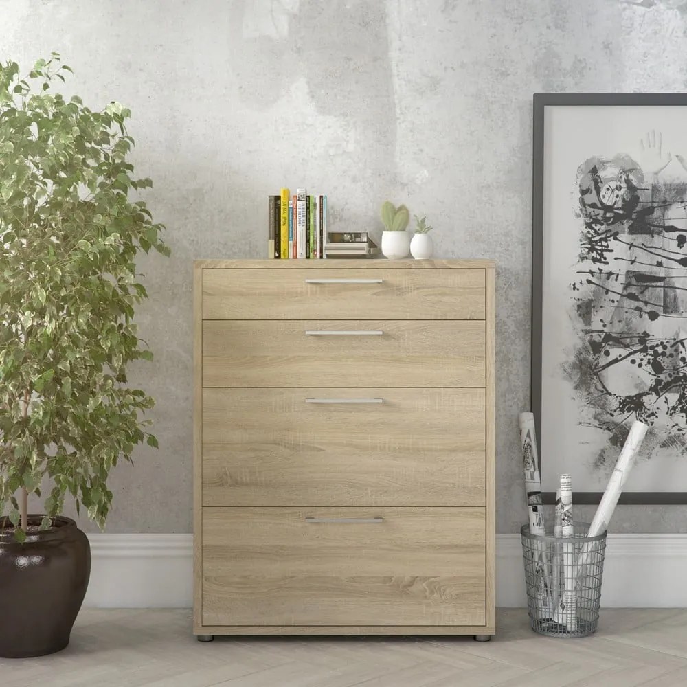 Komponent - zásuvky v dekore duba v prírodnej farbe 84x105 cm Prima - Tvilum