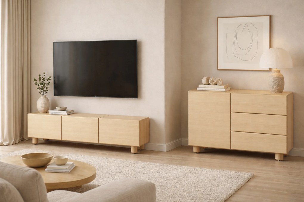 Stolík pod TV Arlo 150 cm - dub vicenza