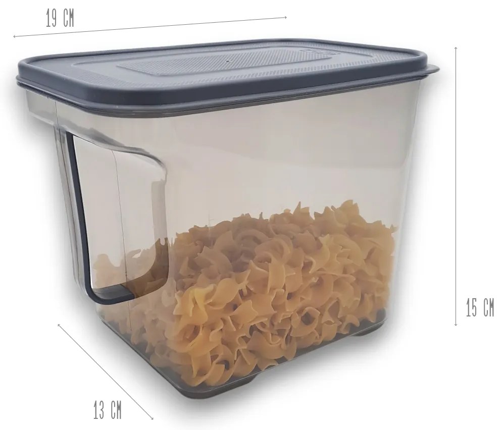 Orion Dóza na potraviny s vekom a uchom MATRIX, 2,8 l, sivá