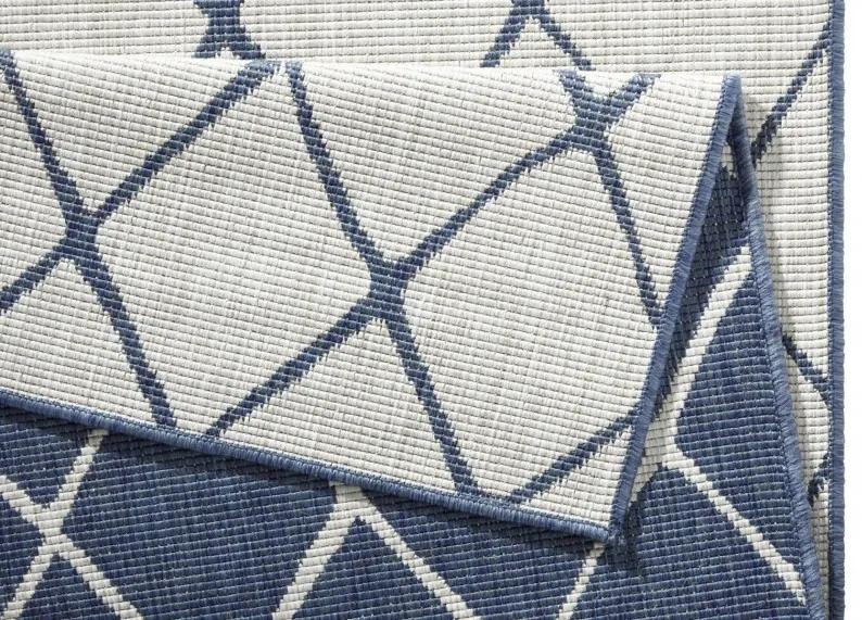 NORTHRUGS - Hanse Home koberce Kusový koberec Twin-Wendeteppiche 103119 blau creme – na von aj na doma - 200x290 cm