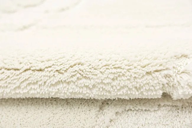 Kúpeľňový koberček Marika krémový, kvety