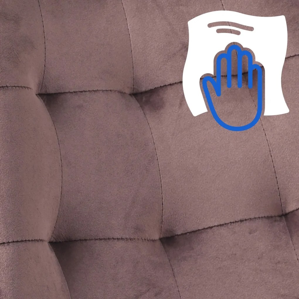 Jedálenská stolička Merna - zamat - Hnedá