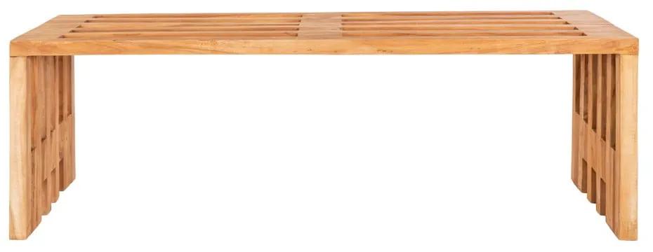 Záhradná lavica z tíkového dreva House Nordic Benidorm, 140 x 35 cm