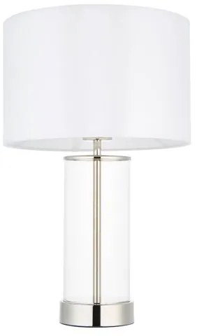 Endon 102674 - Stmievateľná stolná lampa LESSINA 1xE27/10W/230V lesklý chróm/biela