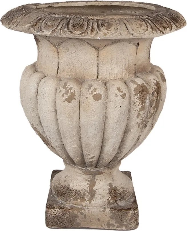 Béžový antik kvetináč v barokovom štýle Baroque - Ø 30*35 cm