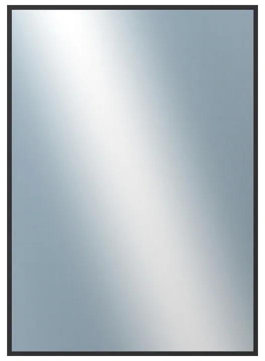DANTIK - Zrkadlo v rámu, rozmer s rámom 50x70 cm z lišty Hliník čierna (7003021)