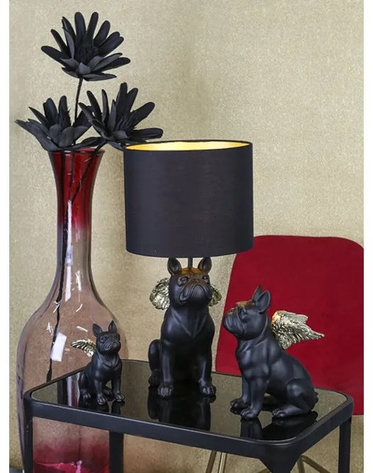 Čierno zlatá dekoratívna lampa BULLI