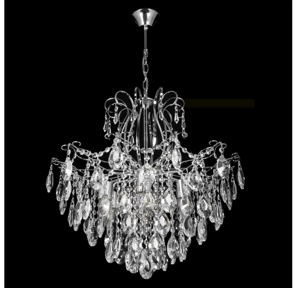 Krištáľový luster na reťazi 6xE27/60W/230V