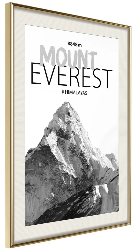 Artgeist Plagát - Mount Everest [Poster] Veľkosť: 20x30, Verzia: Zlatý rám