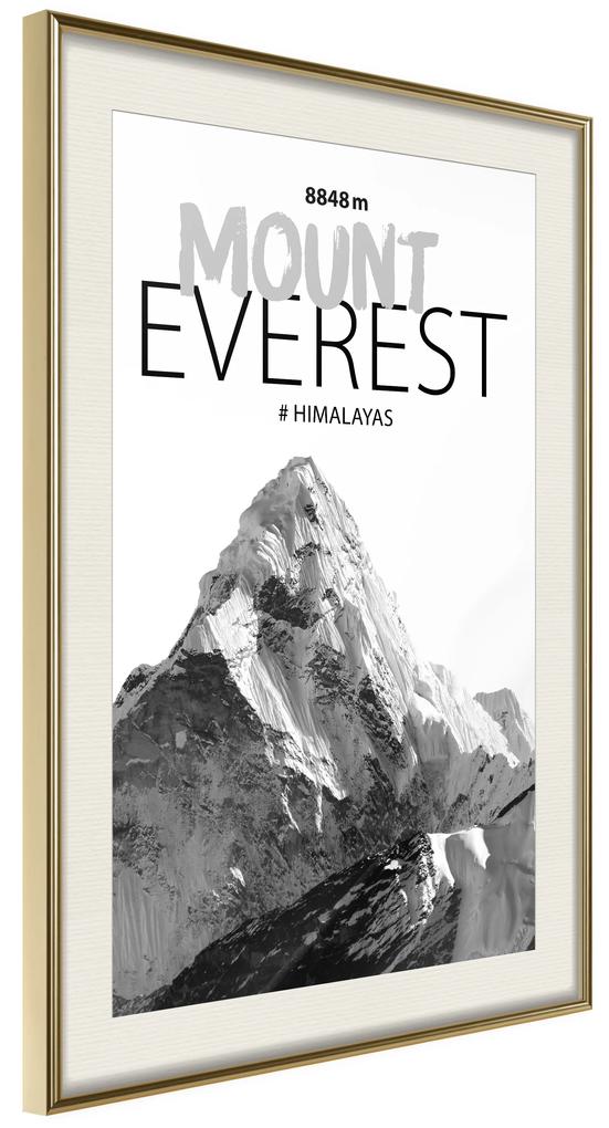Artgeist Plagát - Mount Everest [Poster] Veľkosť: 30x45, Verzia: Čierny rám s passe-partout