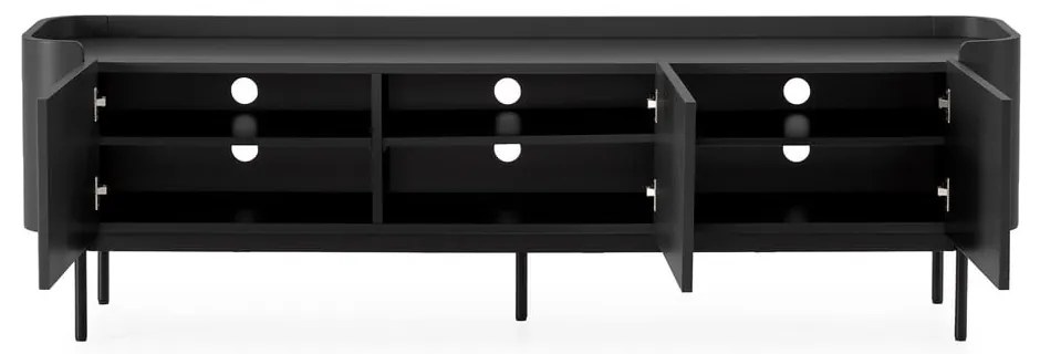 Čierny TV stolík 180x55x40 cm Willa – MOME