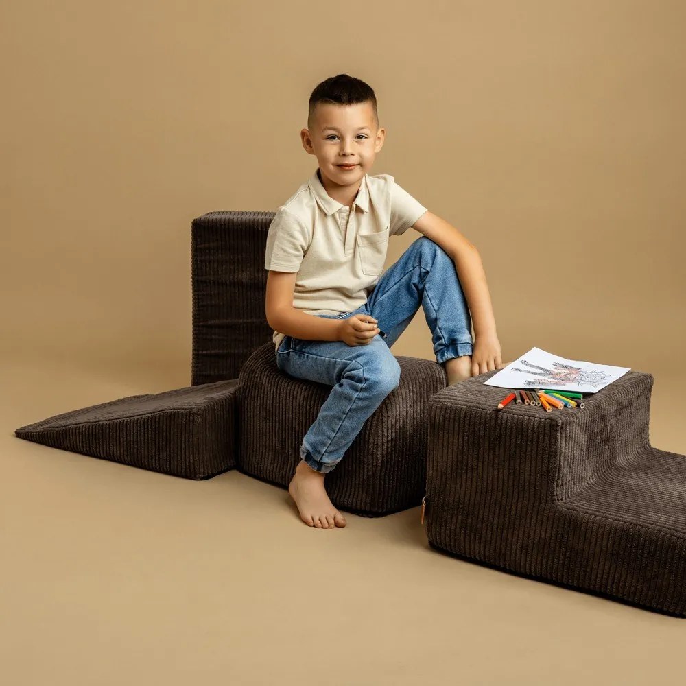 Kaki menčestrové penové ihrisko 250x45x30 cm Montessori – Meowbaby