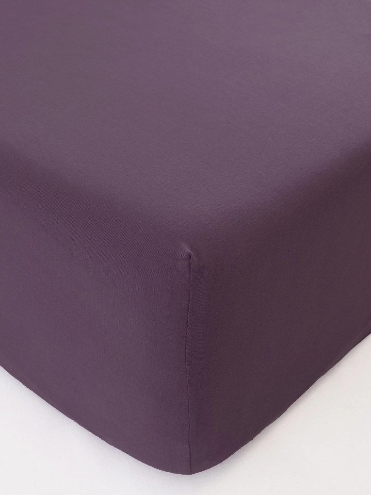 Jersey plachta s elastanom Deluxe 160 × 200 cm – ametystová