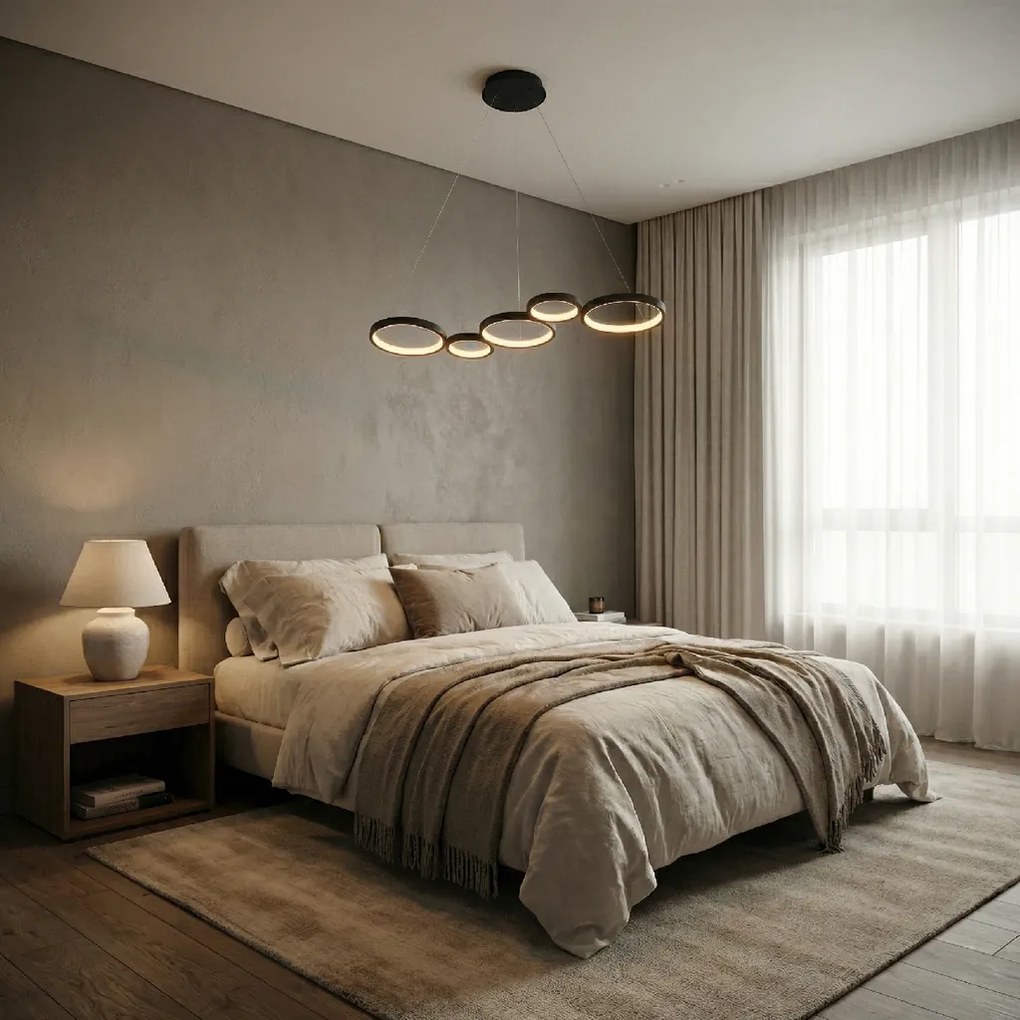 Toolight Toolight, LED stropné svietidlo 85cm, 35W, 4000K, 2000lm, APP1923-CP, čierna, OSW-66065