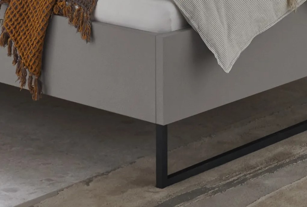 Posteľ s osvetlením Tilburg 180x200 cm, šedá sahara