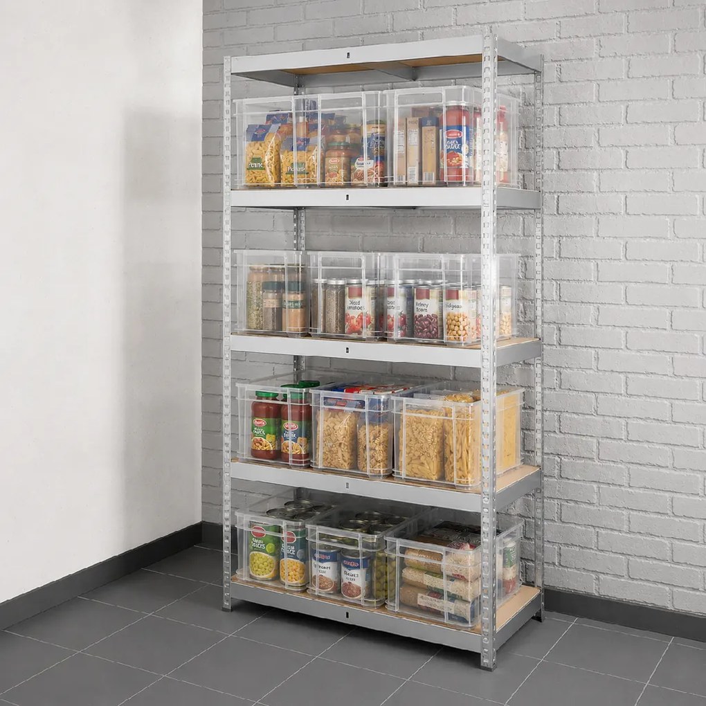Keeeper Úložný box pro domácnost i dílnu, BRUNO XL, 28L, 43 x 35 x 24 cm, transparentní