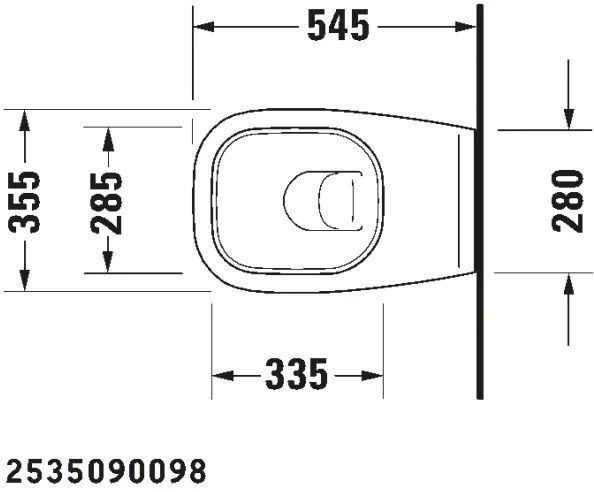 Duravit 45351900A1 - Závesné WC s sedátkom D-CODE keramika/lesklá biela