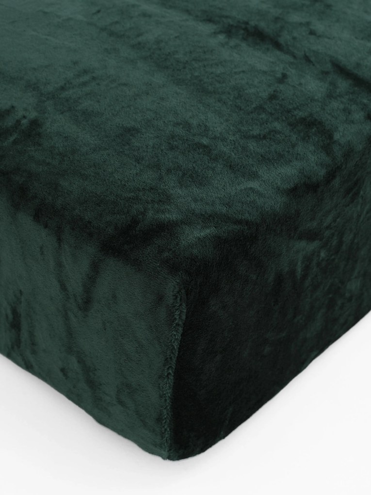 Plachta mikroplyš Deluxe 160 x 200 cm - tmavo zelené