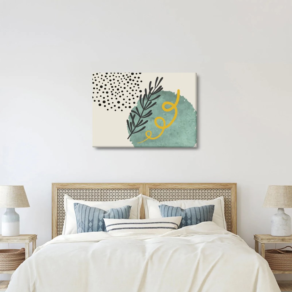 Obraz - Abstraktné listy N⁰1 (70x50 cm)