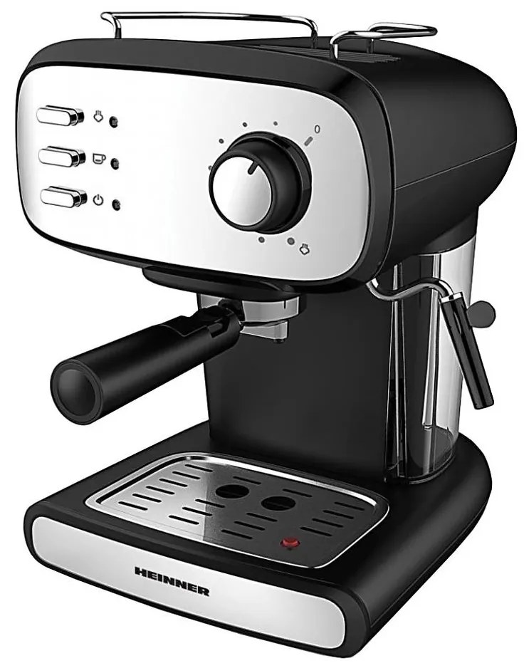 Heinner HEM-1100BKX - Pákový espresso kávovar 850 W / 230 V, čierny / matný chróm