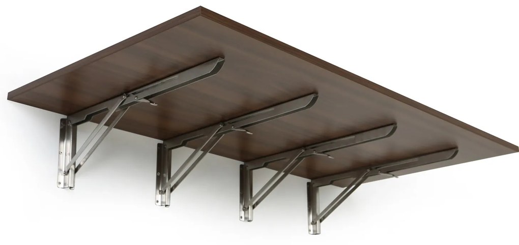 Sklápací stôl na stenu, 120x60 cm, nosnosť 60 kg, orech