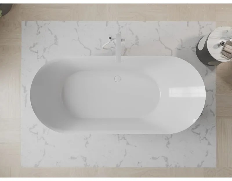 Mexen Roxy, voľne stojaca vaňa 180 x 85 cm, biela, biely prepad, 51201808500-20