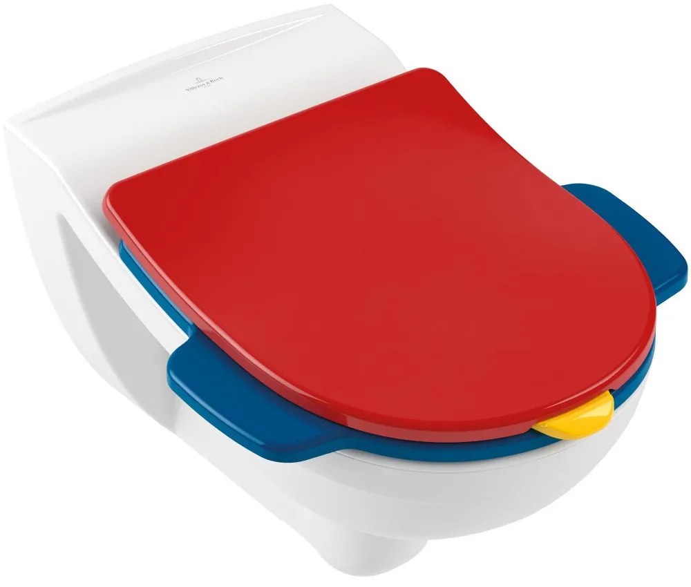 VILLEROY &amp; BOCH O.novo Kids detské závesné WC s hlbokým splachovaním bez vnútorného okraja, 320 x 520 mm, biela alpská, s povrchom CeramicPlus, 4690R0R1