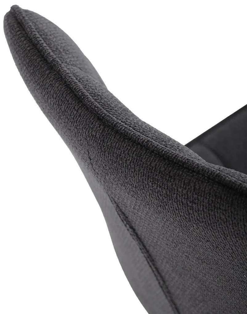 Autronic - Židle jídelní, černá látka, černý kov, otočný mechanismus 90°/90° (L/P) - funkce reset - HC-T1130 BK2