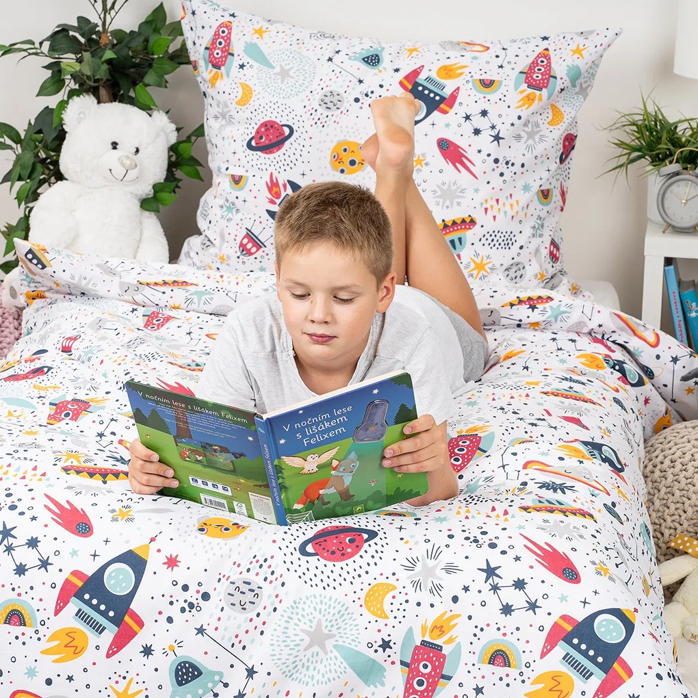 4Home Detské bavlnené obliečky Cosmic Adventure, 140 x 200 cm, 70 x 90 cm