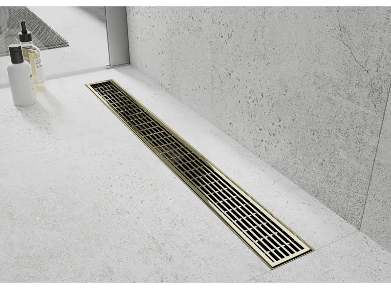 Mexen Flat M33 nerezový sprchový žľab 70 cm, zlatá, 1533070-15
