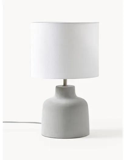 Ručne vyrobená stolová lampa's betónovým podstavcom Ike