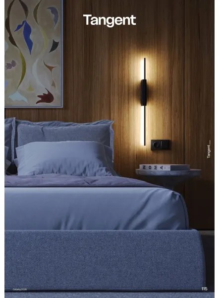 Redo 01-4675 - LED Nástenné svietidlo TANGENT LED/9W/230V CRI 90 čierne